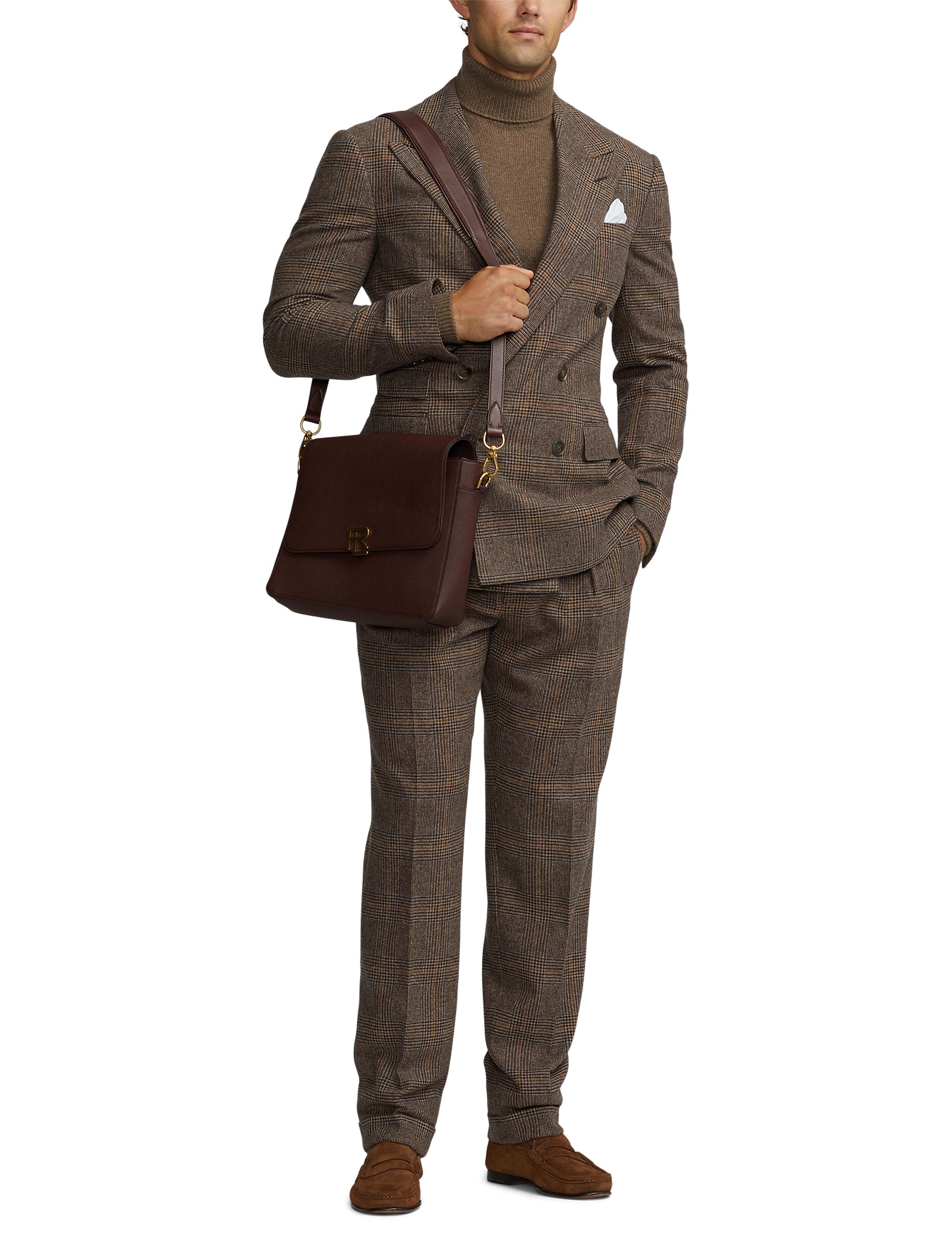 Costume Kent en laine - Vintage Cream & Black Blue Orange Deco