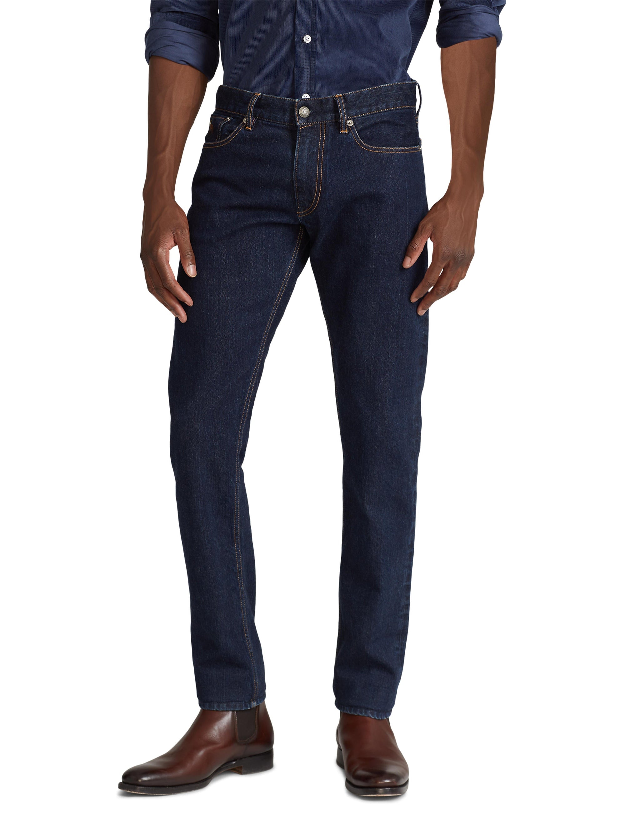 Jean slim stretch lisière selvedge - Bleu