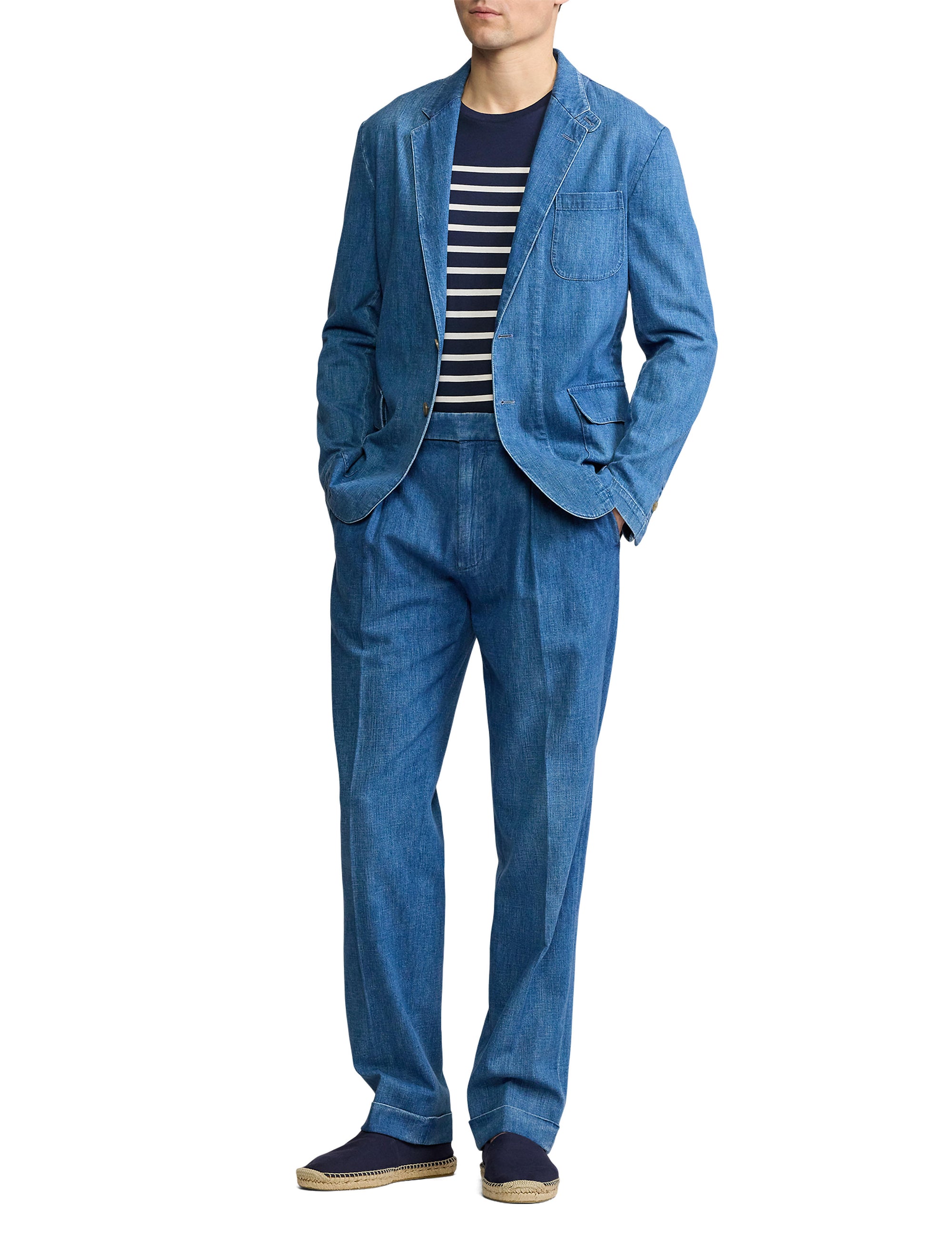 Pantalon Glenn fait main en denim - Shore Indigo