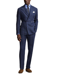 Veste Kent à chevrons en lin - Navy