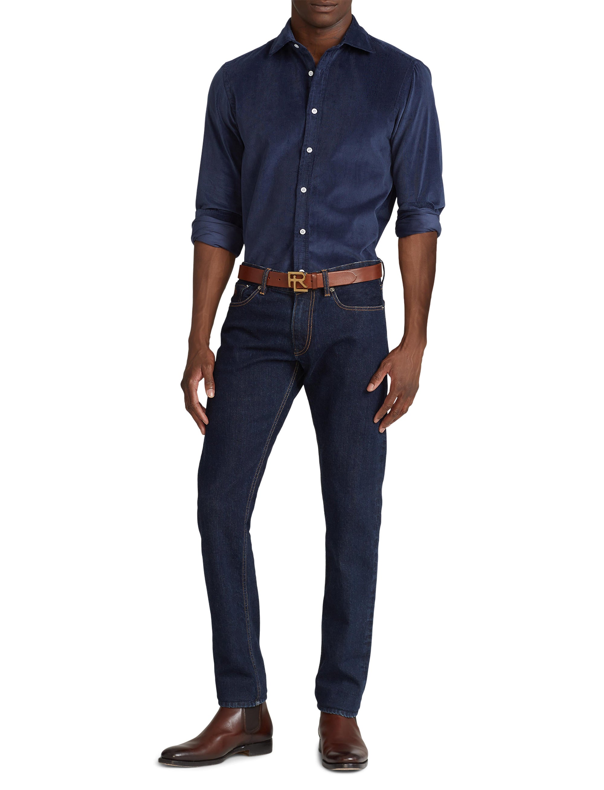 Jean slim stretch lisière selvedge - Bleu