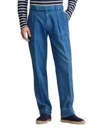 Pantalon Glenn fait main en denim - Shore Indigo
