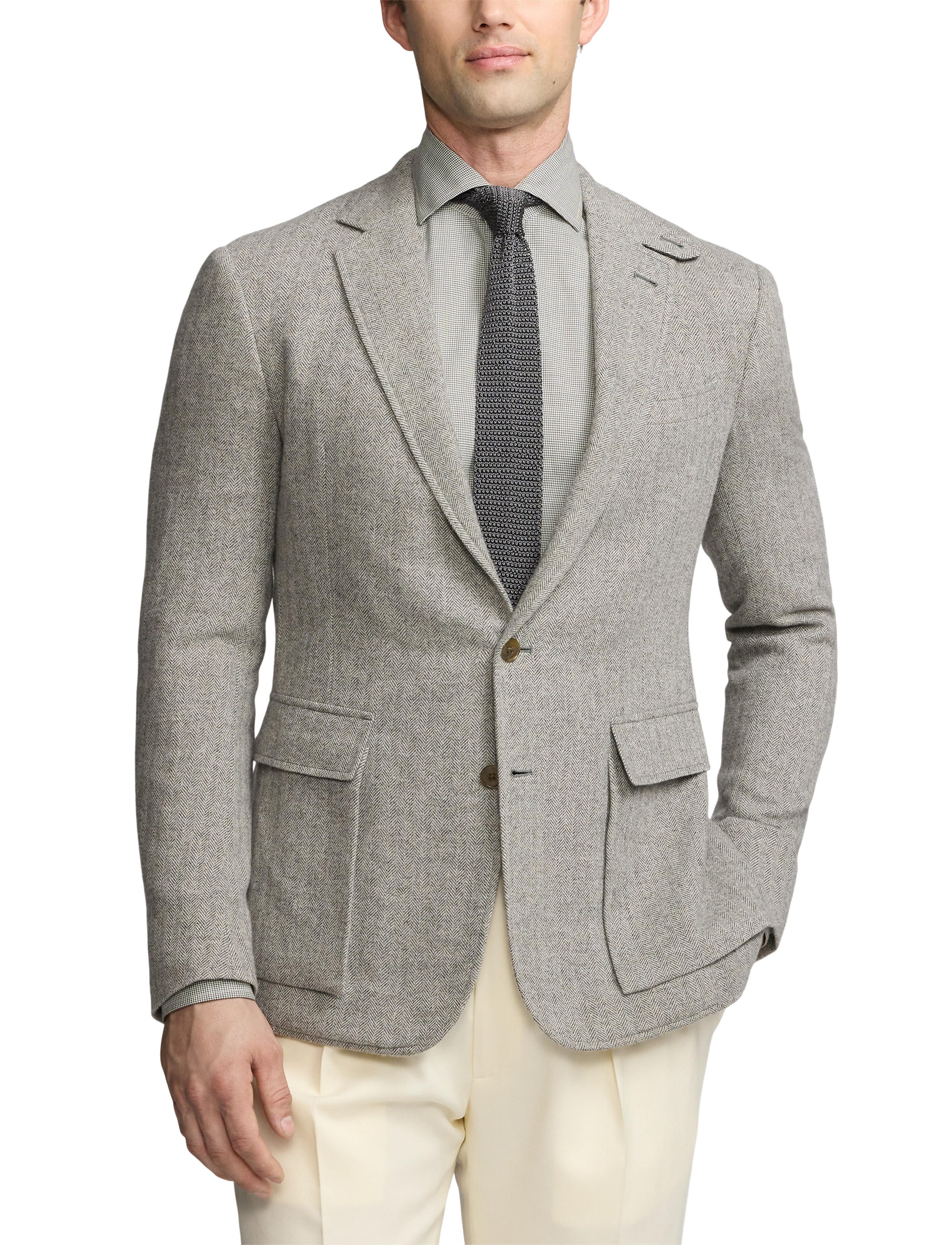 Veste Kent en cachemire - Light Grey & Multicolore