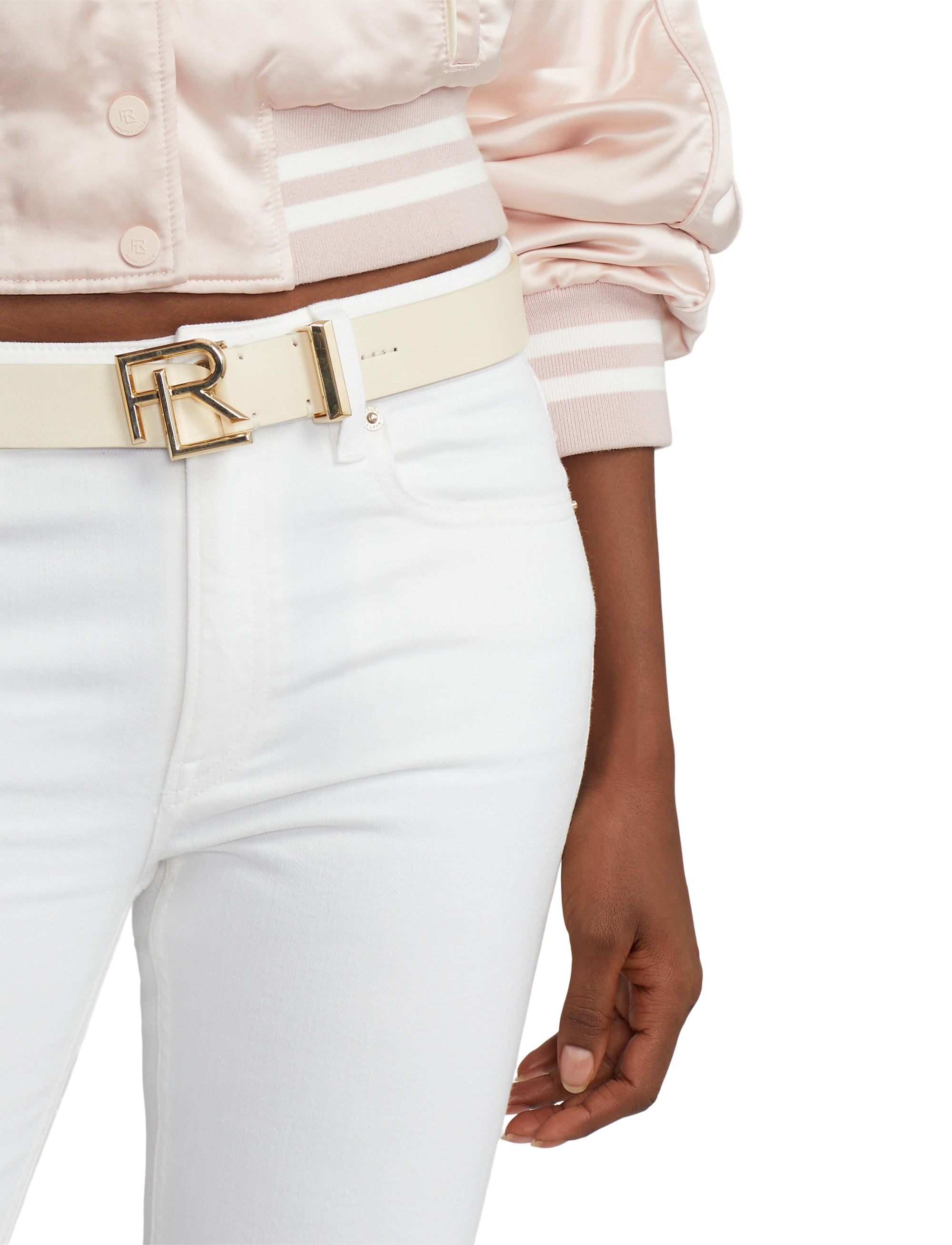 Ceinture RL en cuir bourdé - Butter