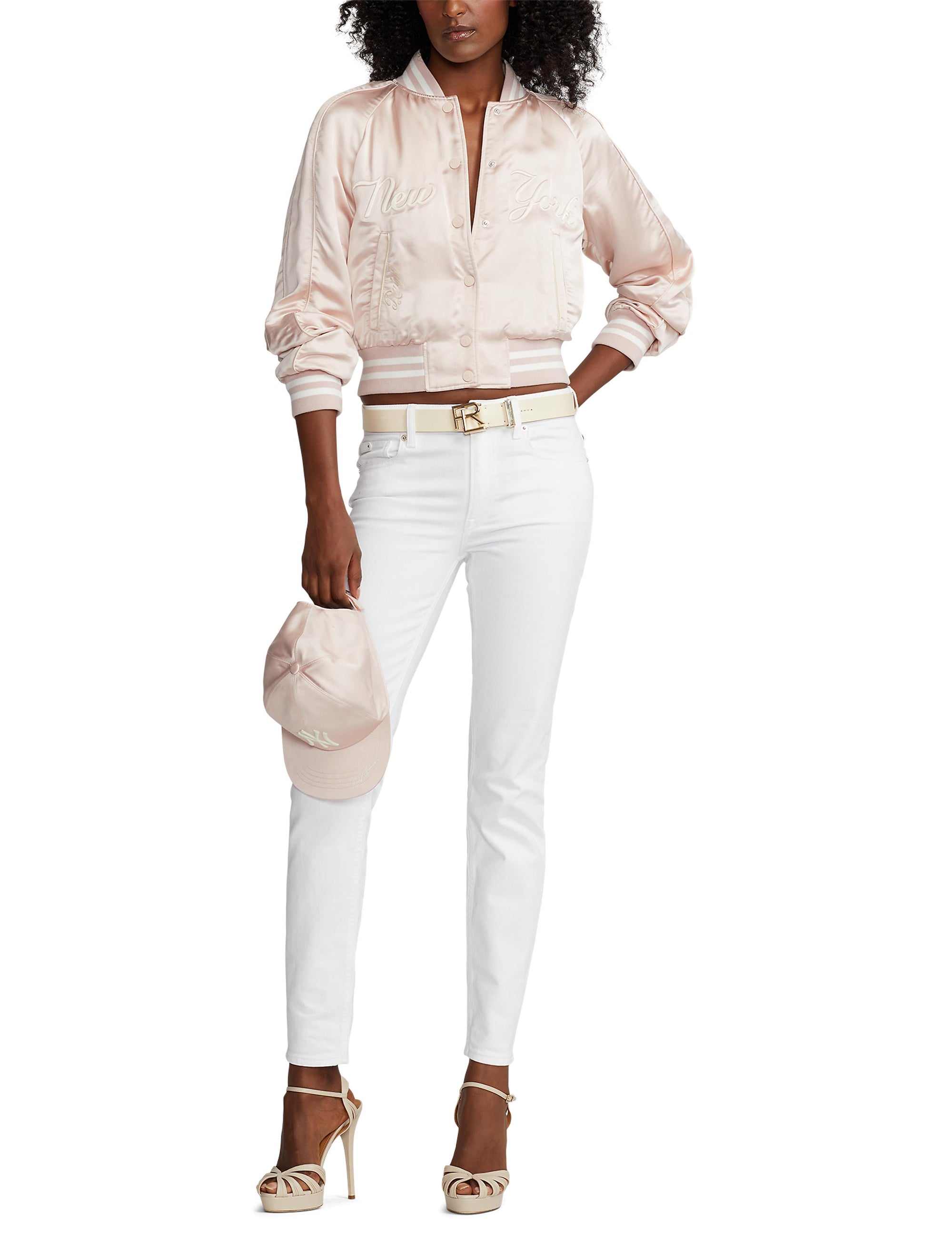 Ceinture RL en cuir bourdé - Butter