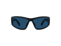Sunglasses Runway - Shiny Black  & Blue