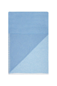 Écharpe réversible en cachemire - Bleu & Bleu clair