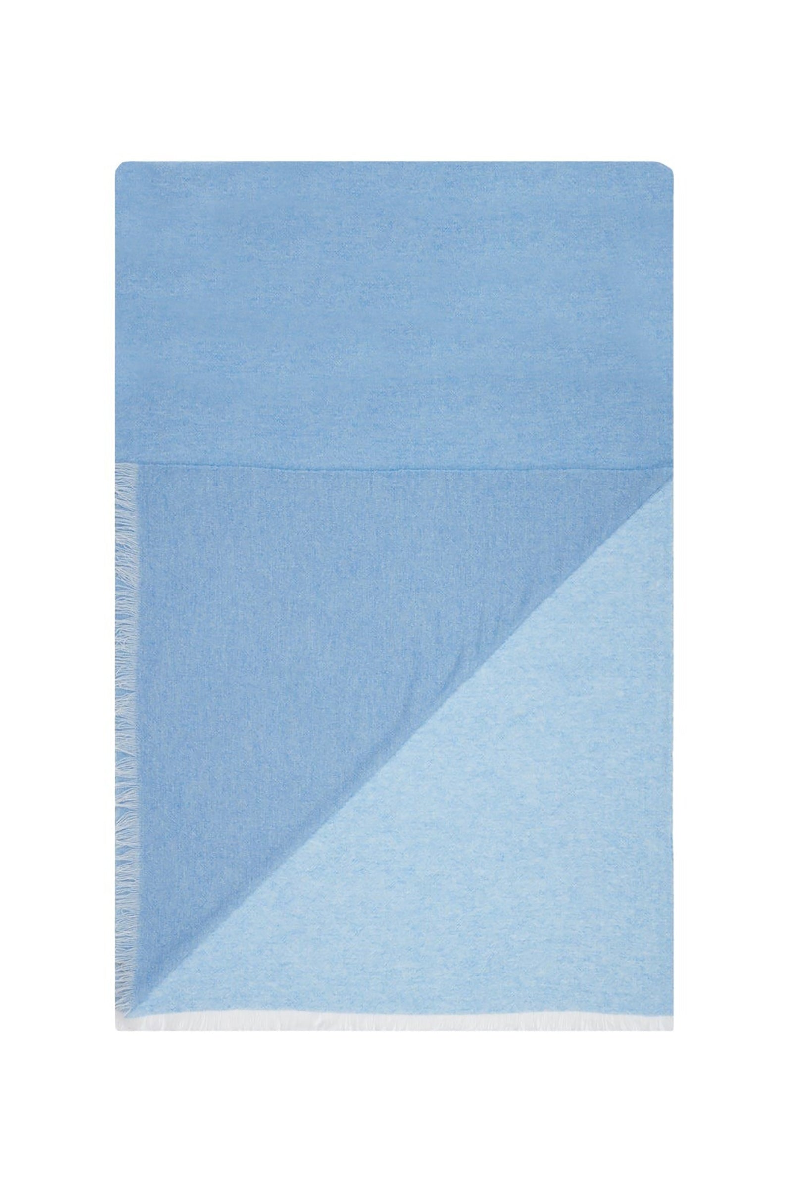 Écharpe réversible en cachemire - Bleu & Bleu clair