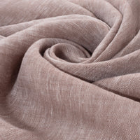 Fringed linen scarf - Beige & White