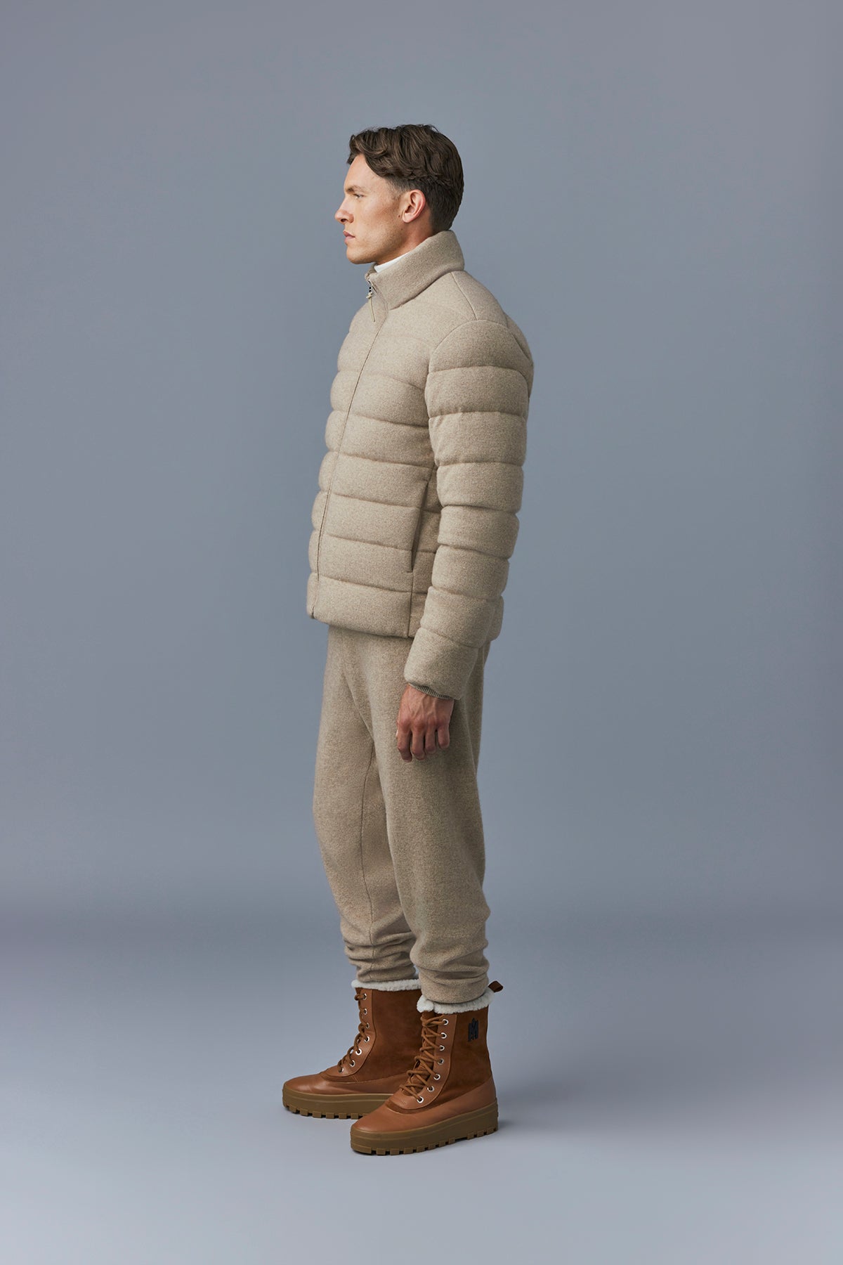 Doudoune courte Scott en laine - Light Camel