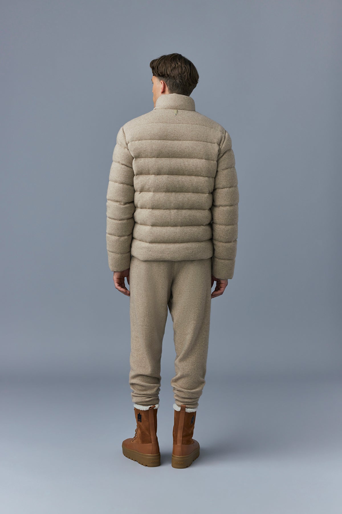 Doudoune courte Scott en laine - Light Camel