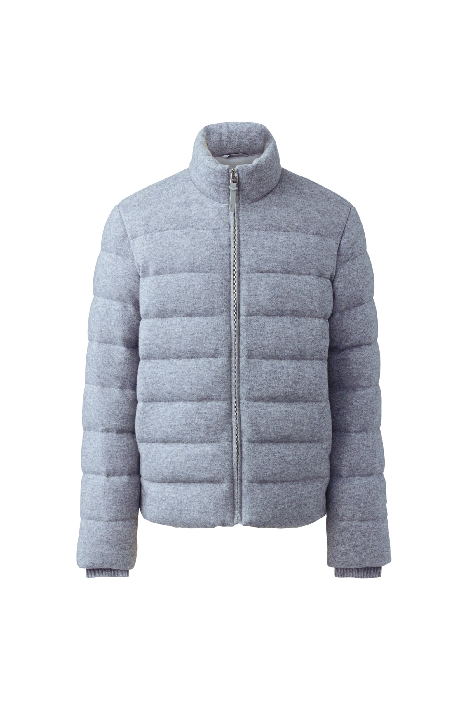 Doudoune courte Scott en laine et cachemire - Light Grey Mix