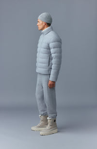 Doudoune courte Scott en laine et cachemire - Light Grey Mix