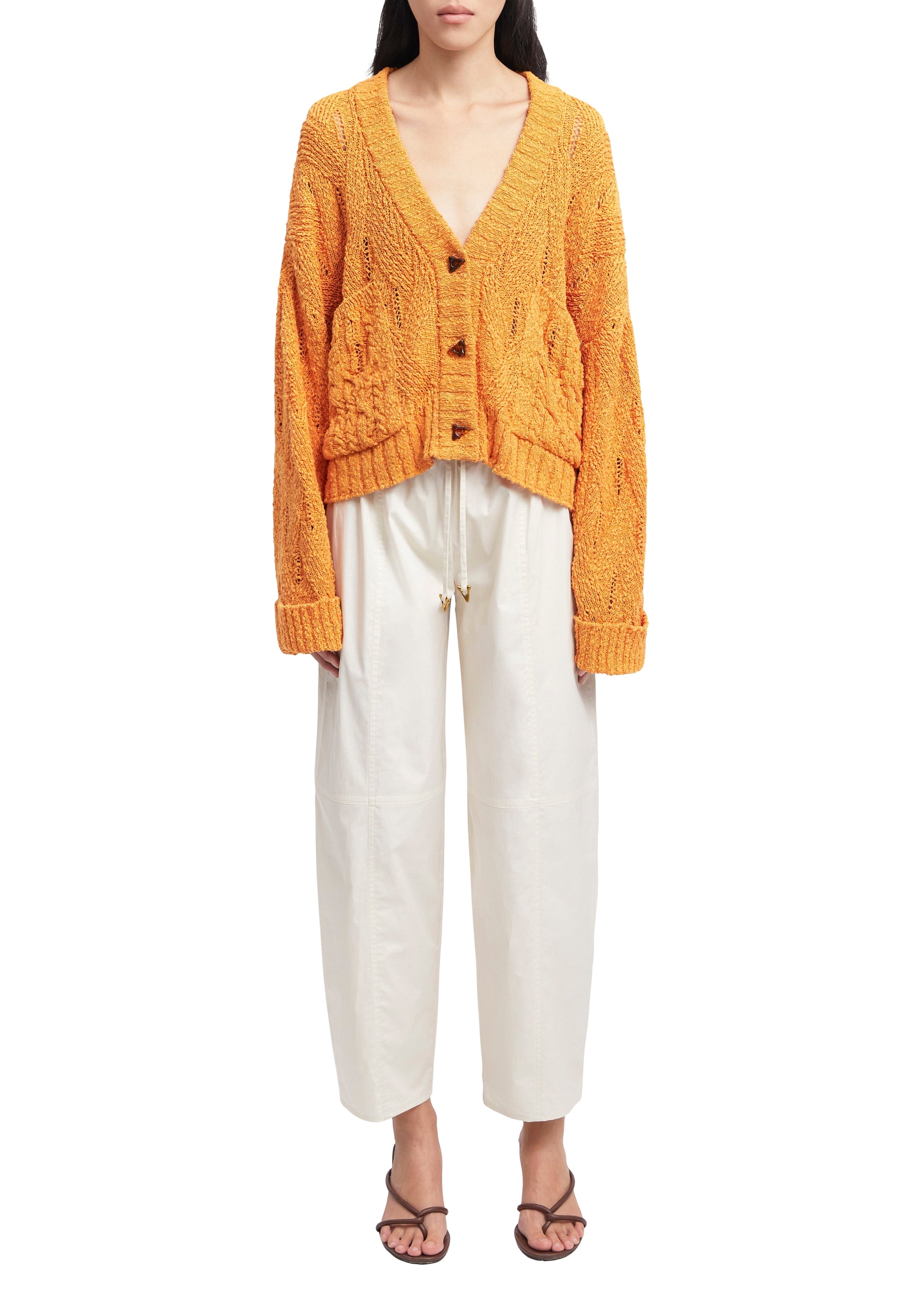 Cardigan Scott rustique - Orange