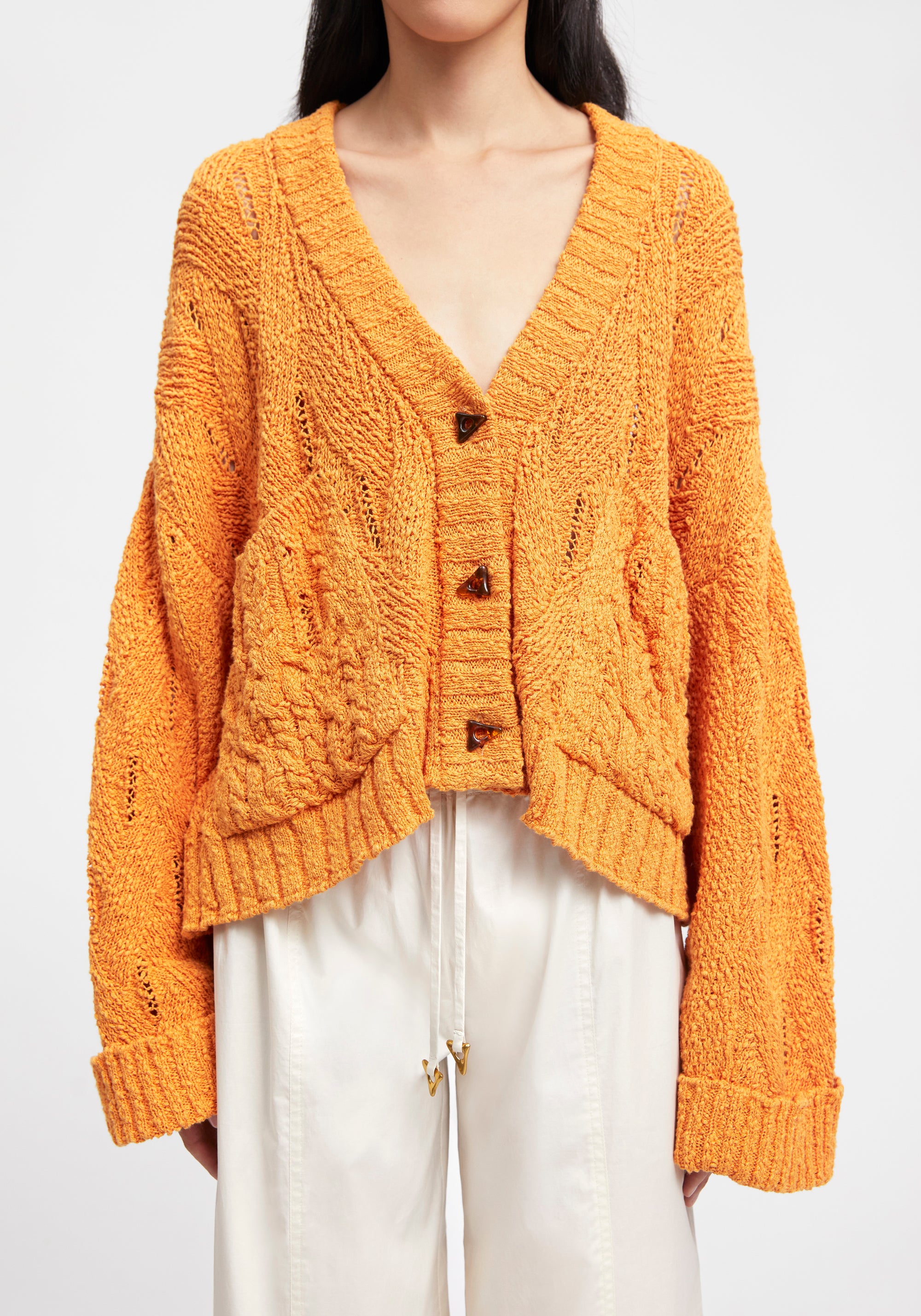 Cardigan Scott rustique - Orange