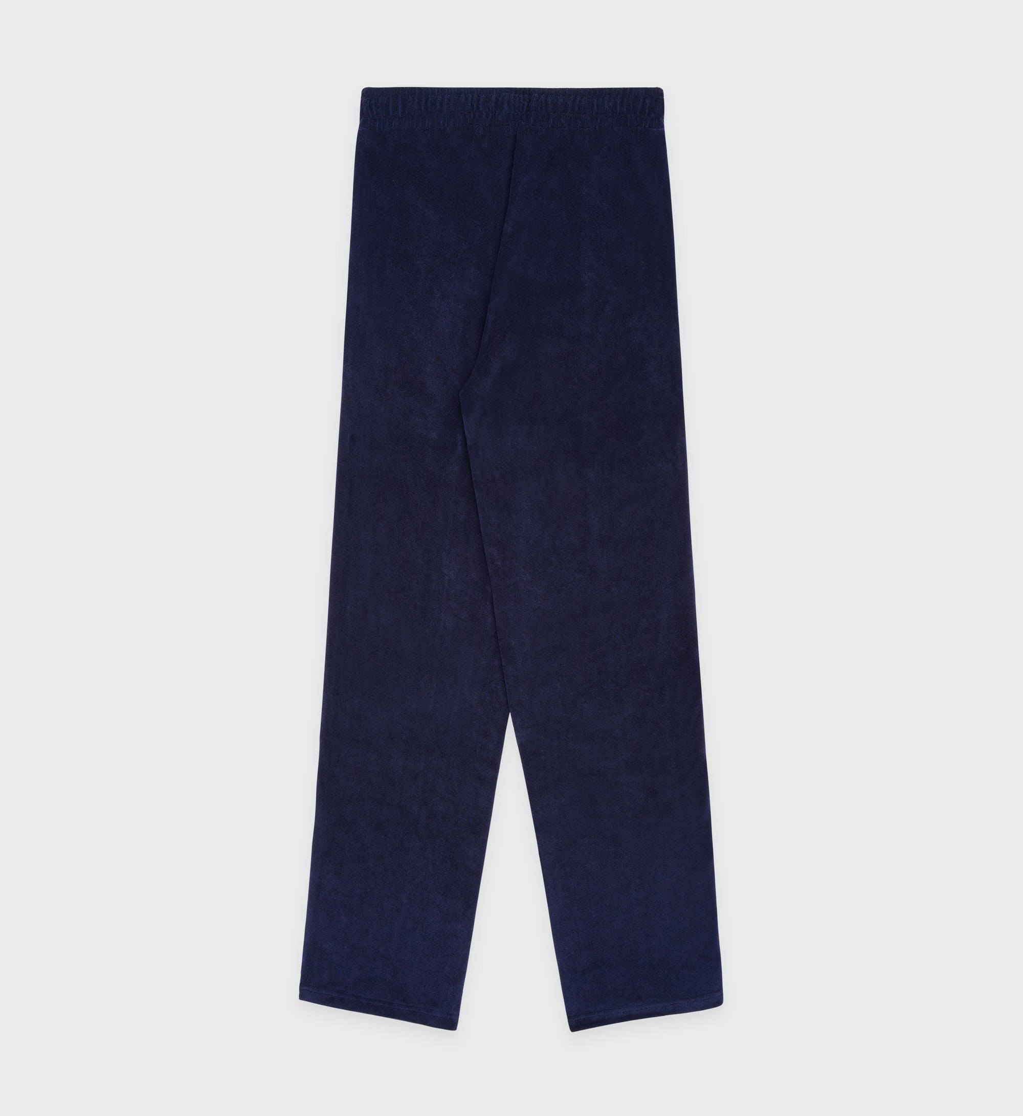 Script Velour Track Pants - Navy & Cream