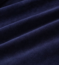 Script Velour Track Pants - Navy & Cream