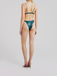 Soutien-gorge triangle à paillettes - Petroleum