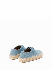 Espadrille À Lacets F - Blue