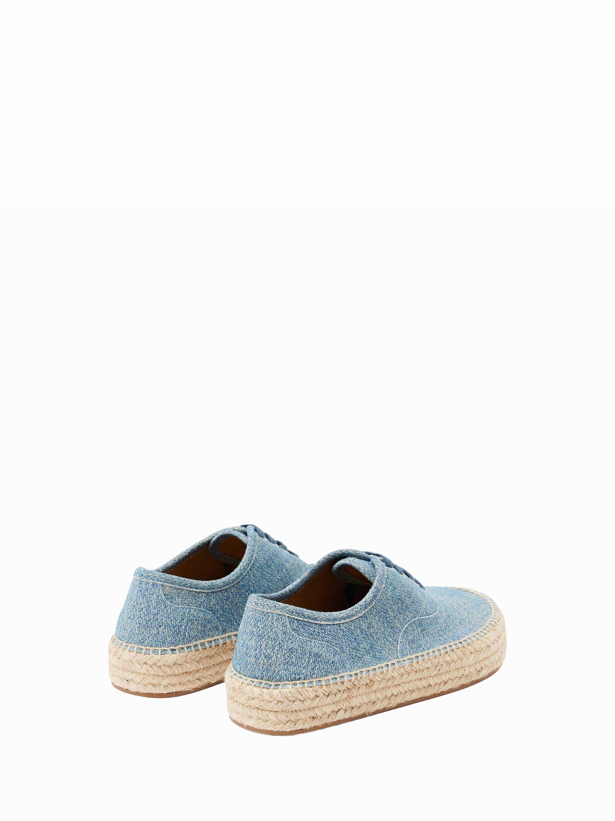 Espadrille À Lacets F - Blue