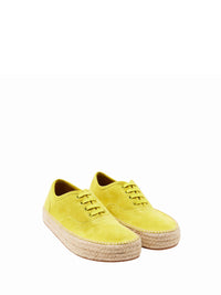 Espadrille À Lacets F - Lime