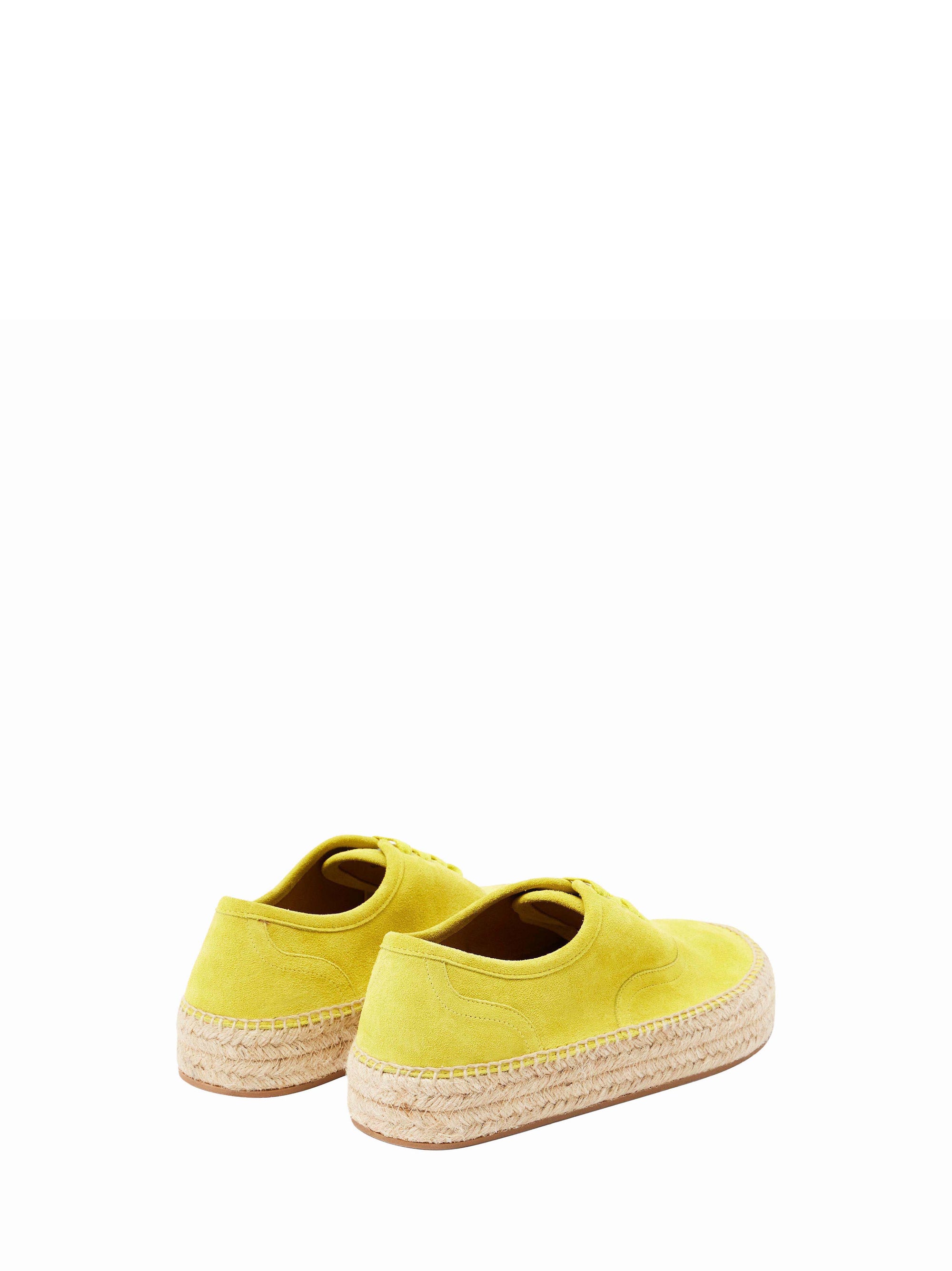 Espadrille À Lacets F - Lime