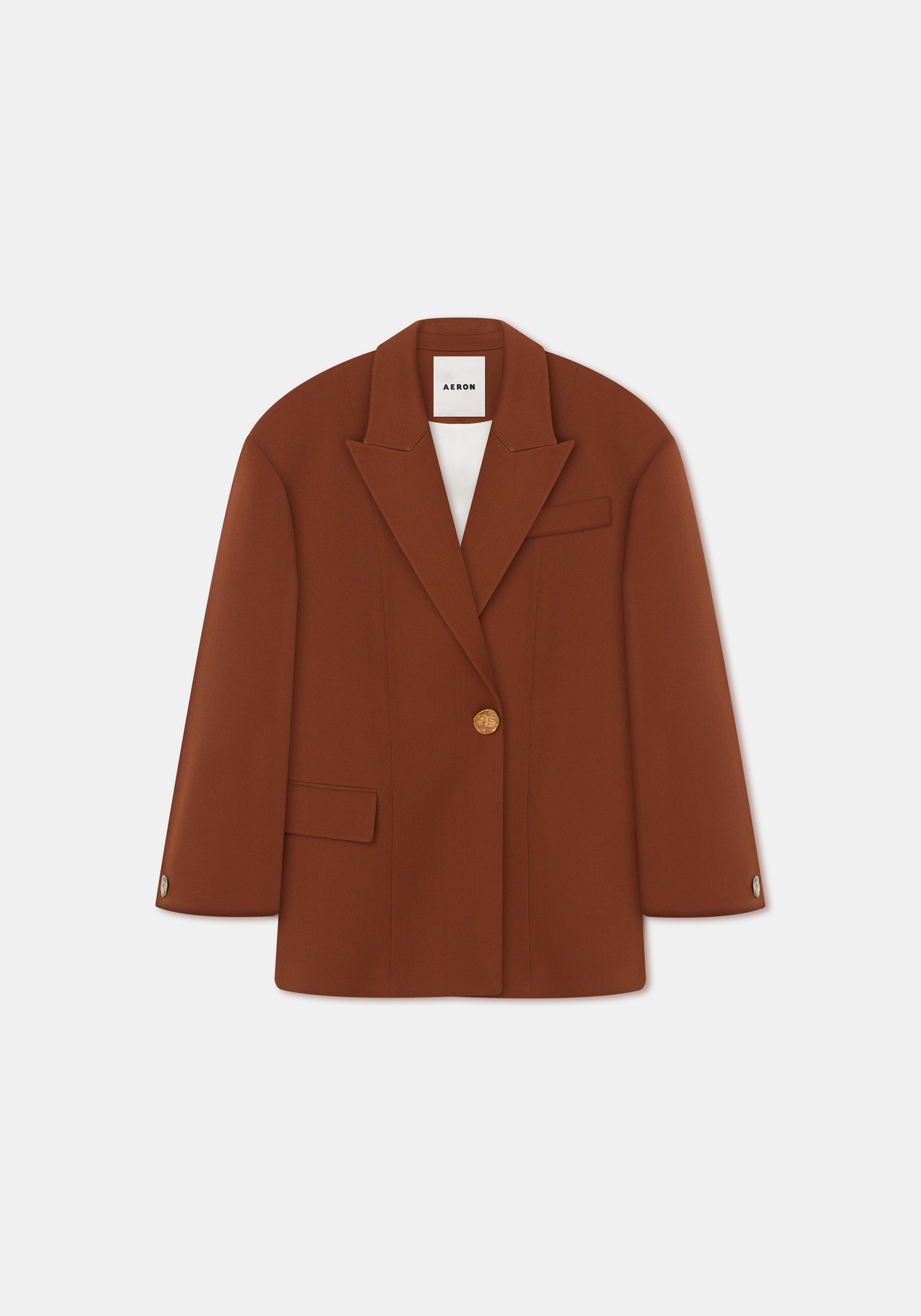 Blazer Search oversize avec boutons - Rust
