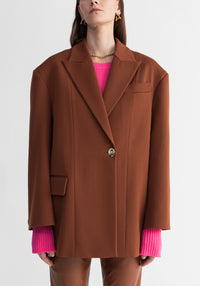 Blazer Search oversize avec boutons - Rust