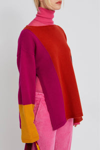 Pull Sehen à col bateau en laine - Orange