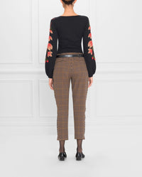 Pull Selena à manches blouson en maille - Black
