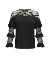 Blouse Edith en soie - Black