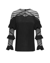 Blouse Edith en soie - Black