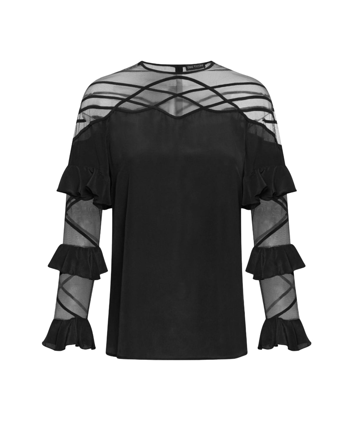 Blouse Edith en soie - Black