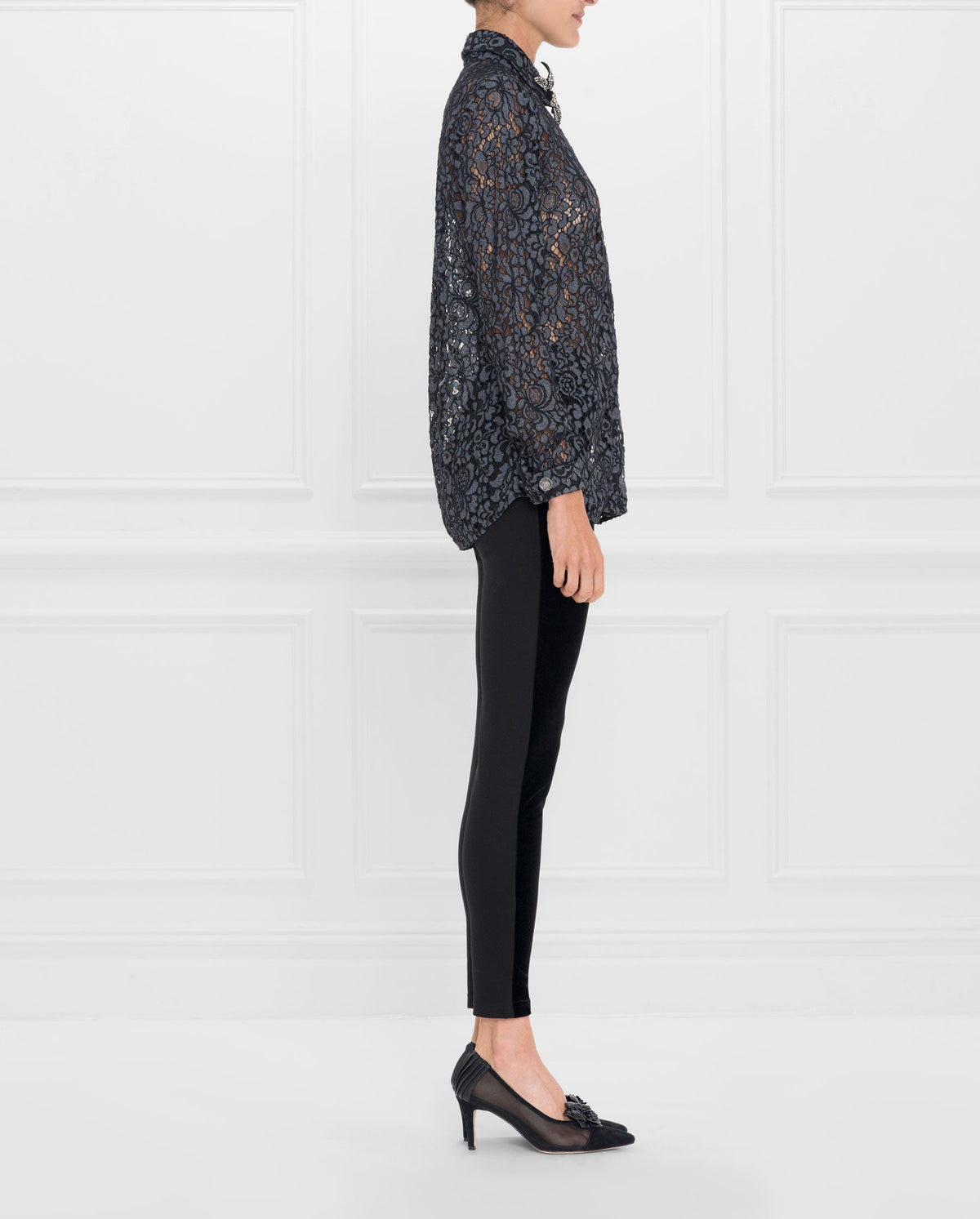 Chemise Selia en dentelle - Silver Grey