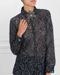 Chemise Selia en dentelle - Silver Grey