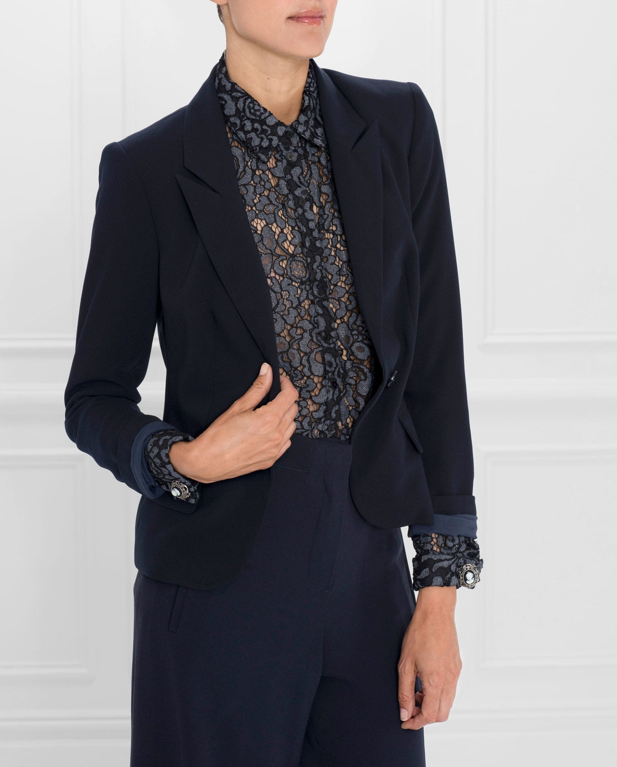 Chemise Selia en dentelle - Silver Grey