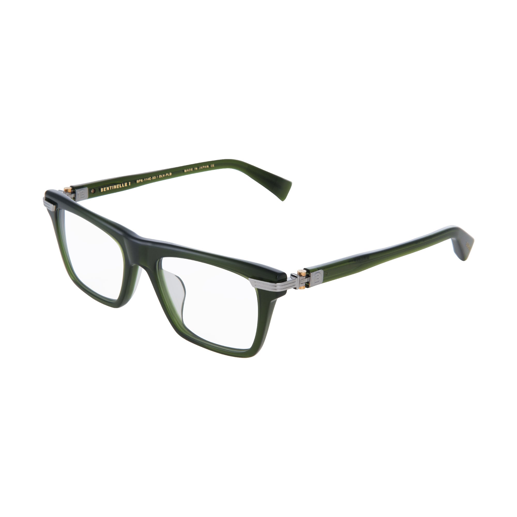 Lunettes de vue mixtes Sentinelle I à plaquettes - Olive & Palladium