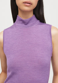 T-shirt Sepia sans manches en laine - Lavender