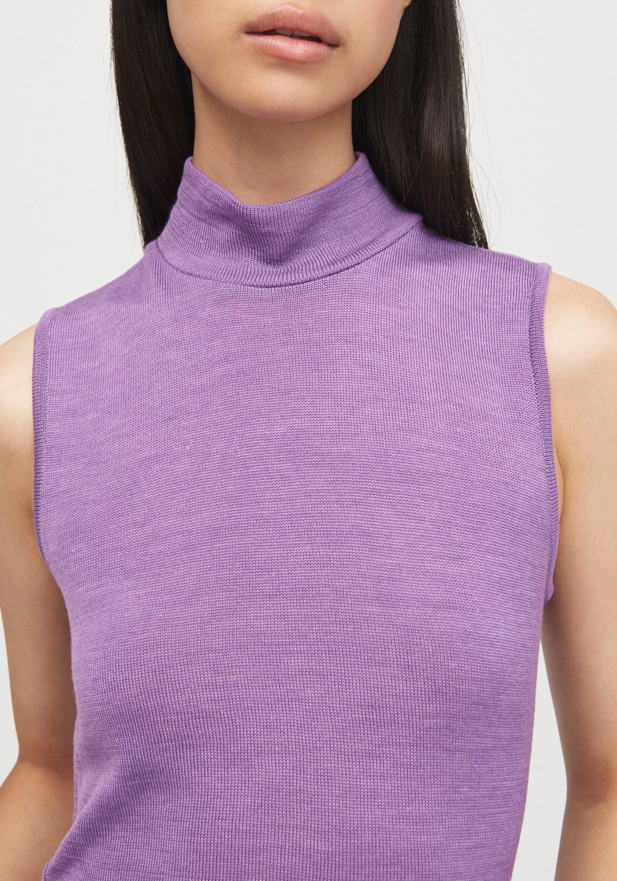 T-shirt Sepia sans manches en laine - Lavender
