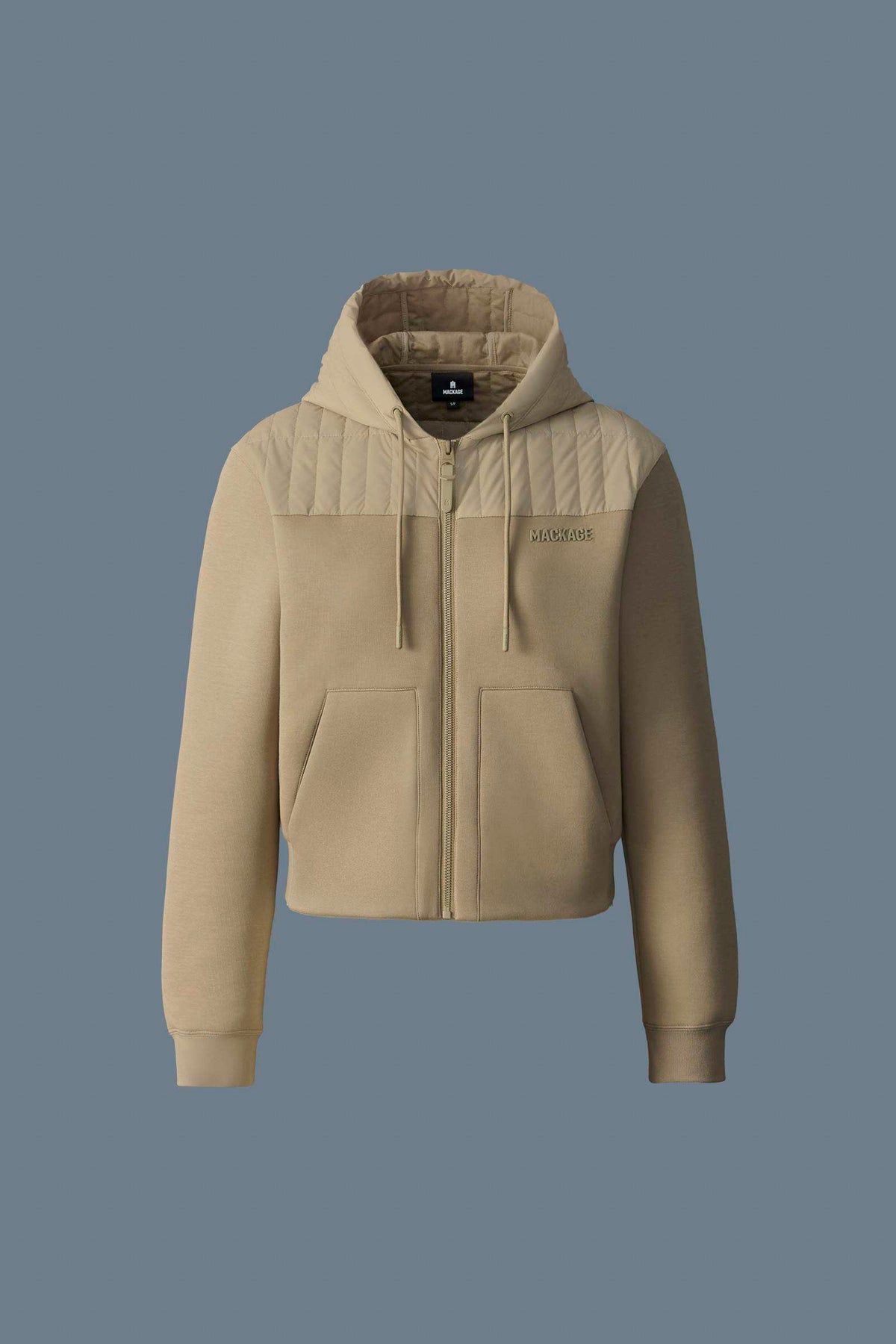 Light Camel Ladies Ready To Wear Hooded Jacket