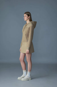 Light Camel Ladies Ready To Wear Hooded Jacket