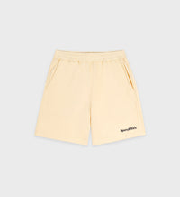 Serif Logo Soft Gym Short - Almond & Navy