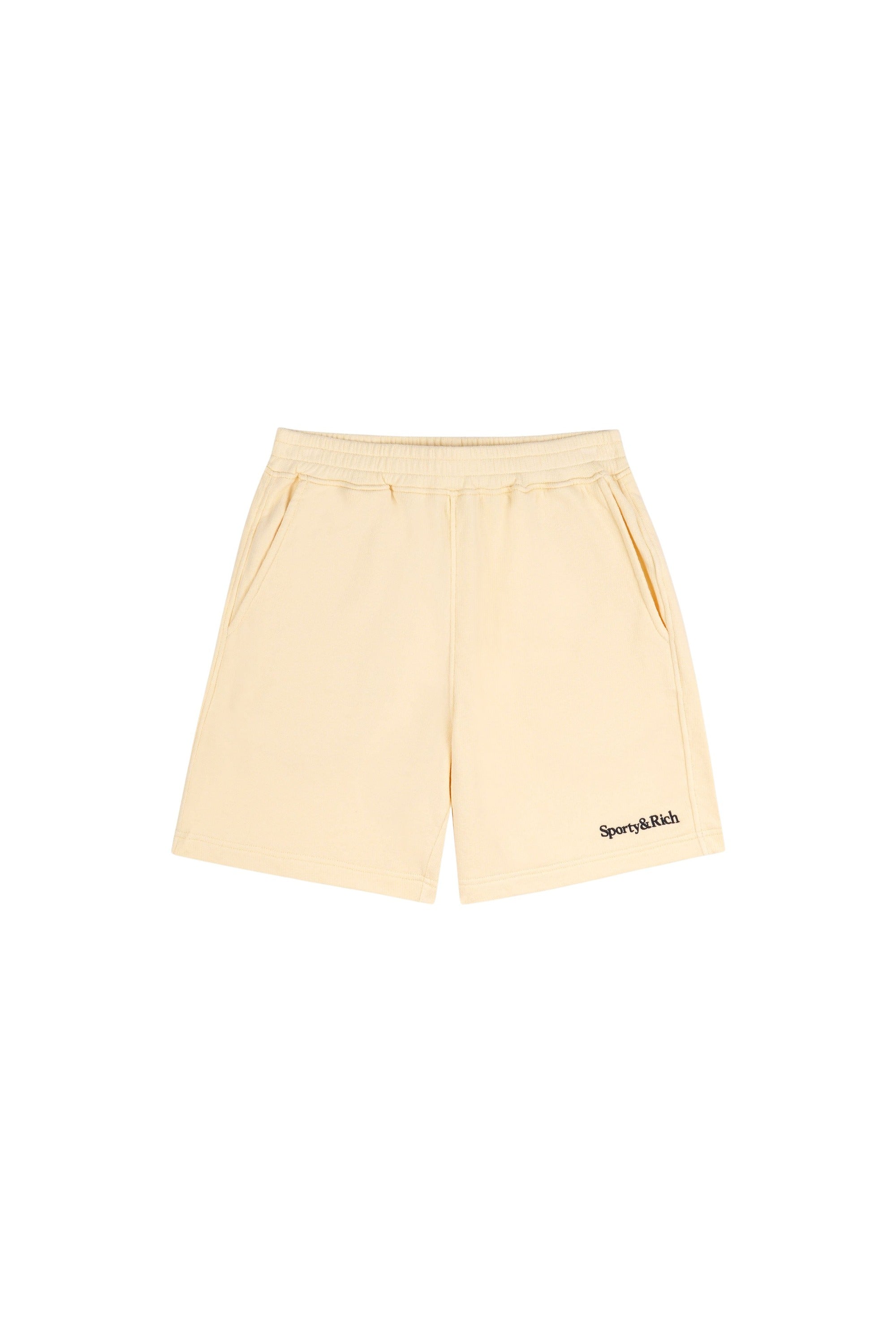 Serif Logo Soft Gym Short - Almond & Navy