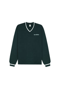 Sweatshirt à col V avec logo - Forest