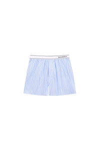 Serif Logo Boxer Short - Sky Blue Striped