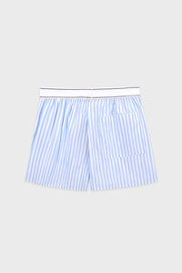 Serif Logo Boxer Short - Sky Blue Striped