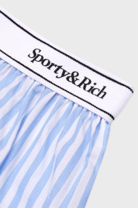 Serif Logo Boxer Short - Sky Blue Striped
