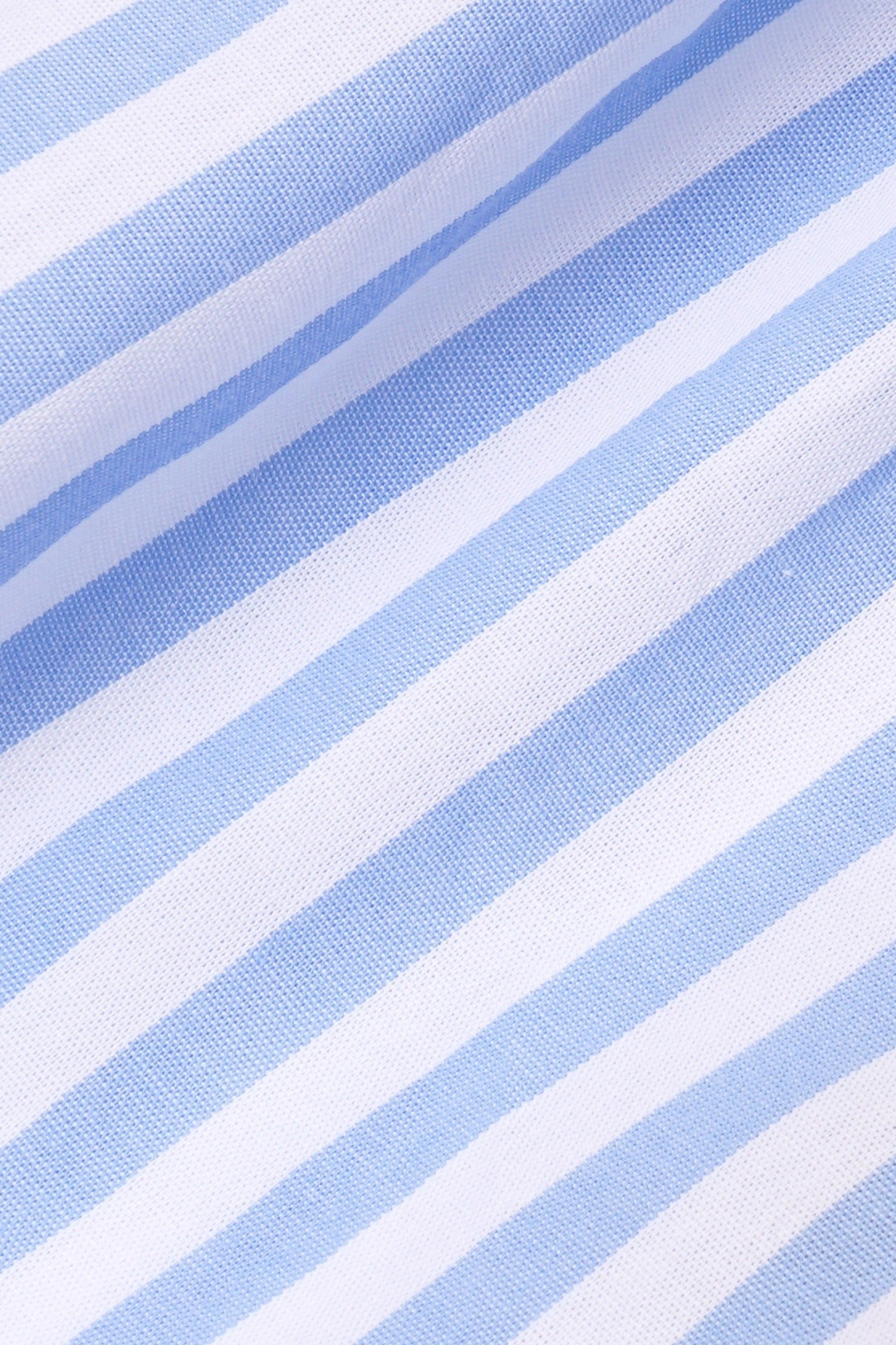 Serif Logo Boxer Short - Sky Blue Striped