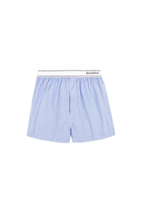 Short boxer Script à rayures - Light Blue Striped