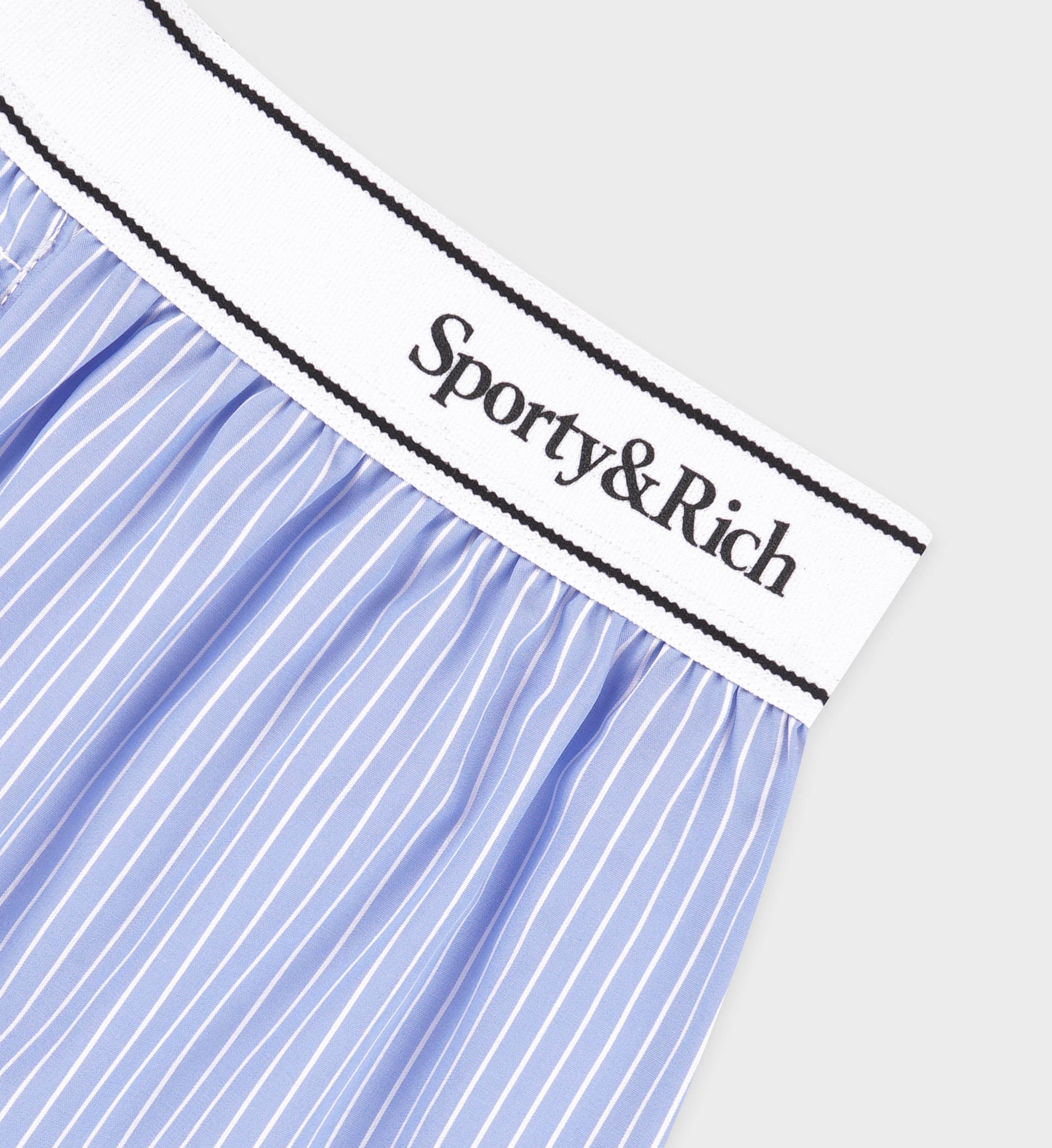 Short boxer Script à rayures - Light Blue Striped